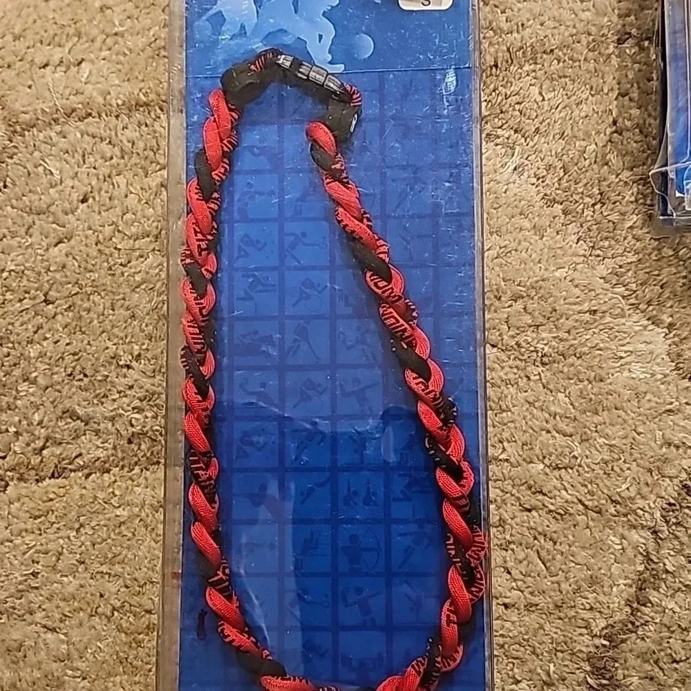 Sport Novelties Titanium Necklace Red&Blue small